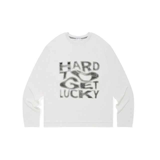 Hard To Get Lucky L/S/White