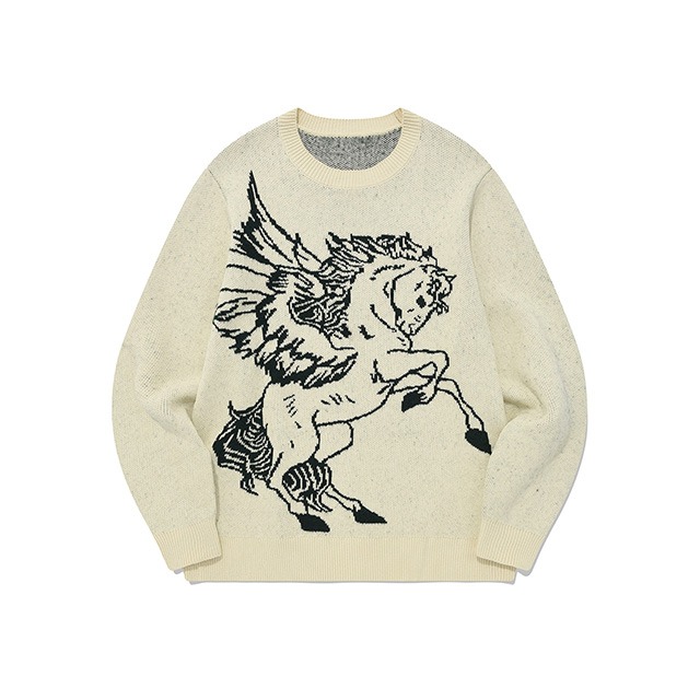 Pegasus Knit Pullover/Cream